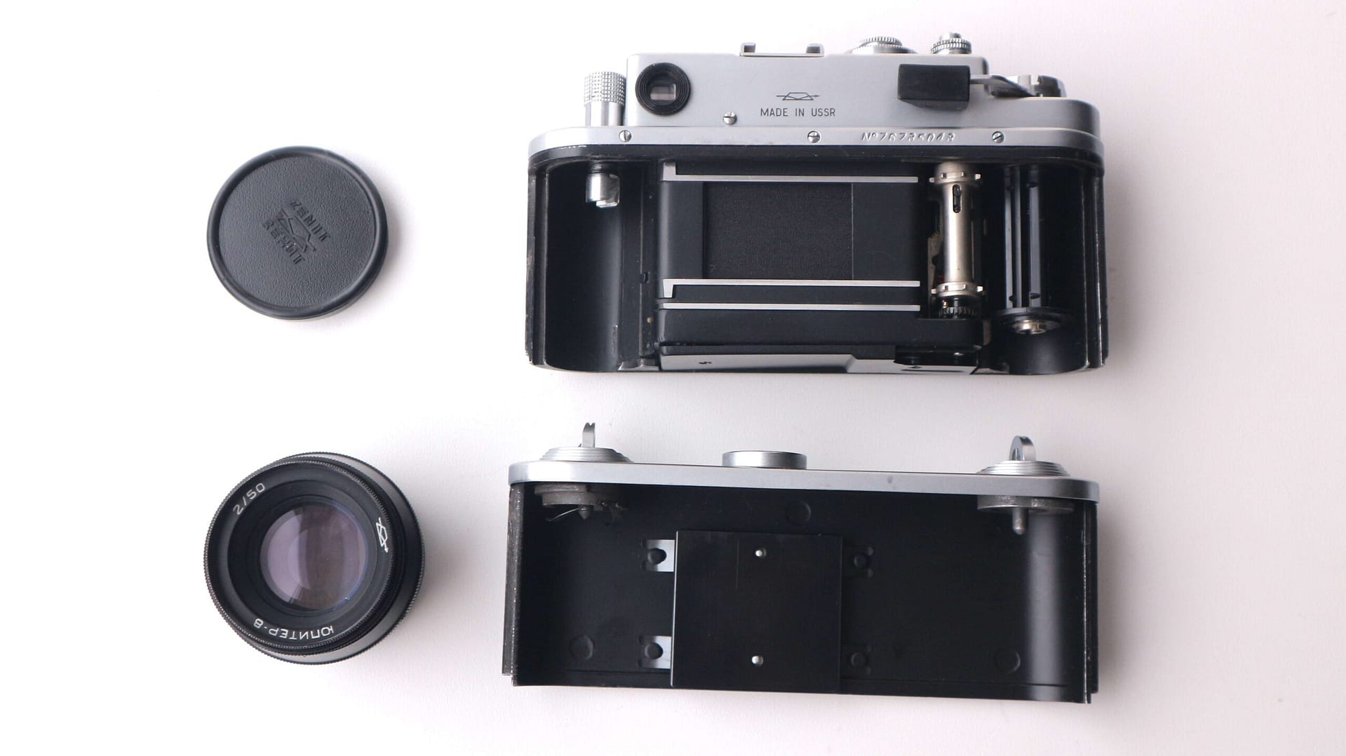 Zorki 4k Soviet Rangefinder Camera 35mm with Jupiter 8 2/50mm S/N 76735043 - Image 5