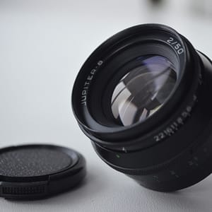 Black Jupiter 8 2/50mm M39 rangefinder soviet lens s/n 7634807