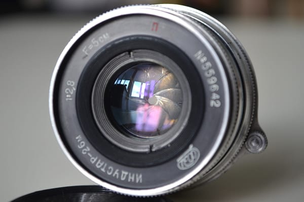 Industar 26m Red P 2,8/50mm M39 soviet rangefinder lens S/N: 559642 - Image 2