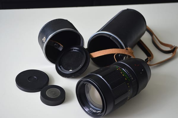 Jupiter 21m 4/200mm m42 Soviet telephoto lens s/n 84016542 - Image 2