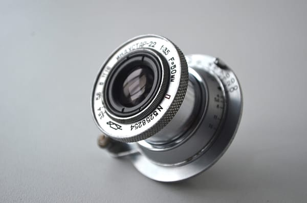 Industar 22 3,5/50 M39 KMZ soviet rangefinder lens S/N: 5258254 - Image 2