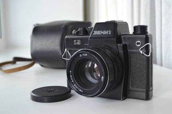 Zenit 19 Soviet 35mm SLR Camera with Helios 44m-4 2/58mm Lens M42